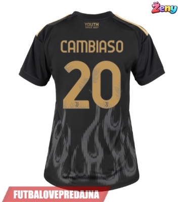 Lacne Ženy Futbalové dres Juventus Andrea Cambiaso #20 2026-27 Krátky Rukáv - Tretina